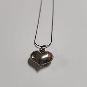 3D Heart Pendant with Silver Chain